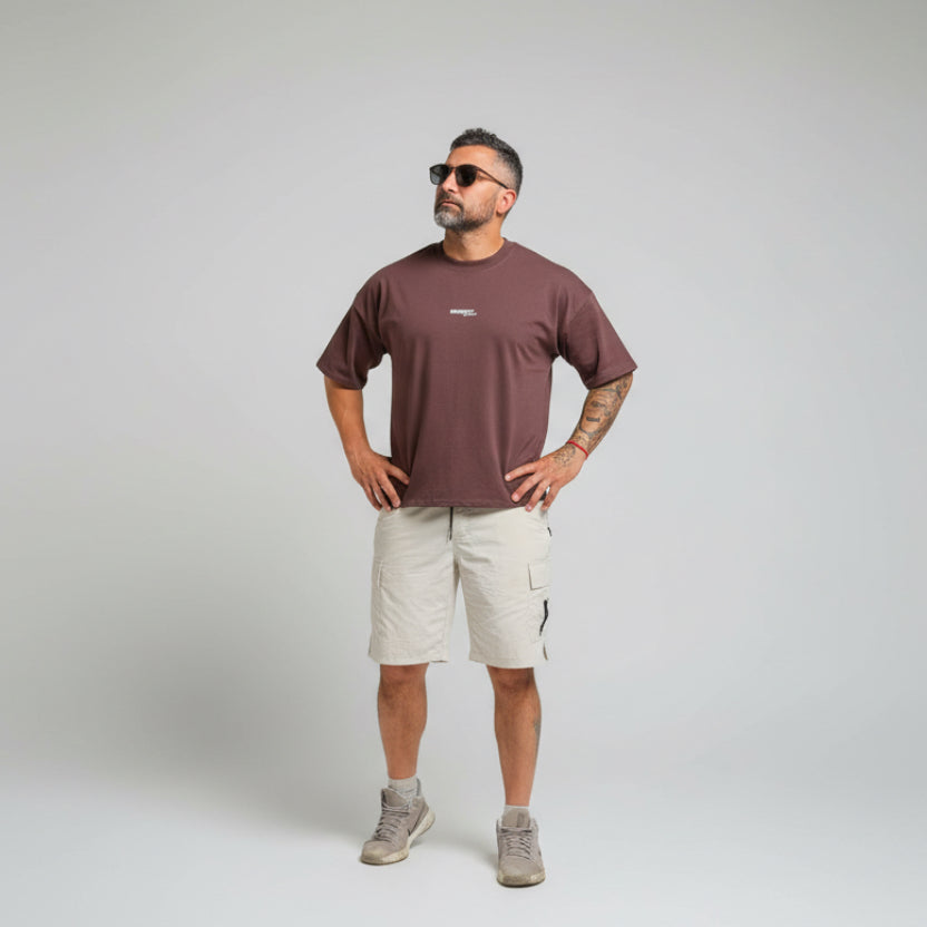 Polera OVERSIZE café