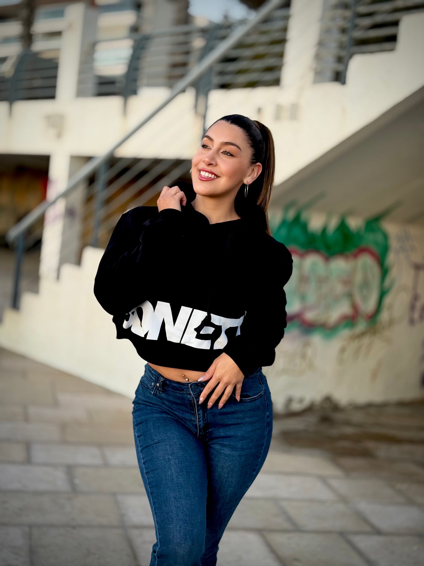 Poleron crop OVERSIZE